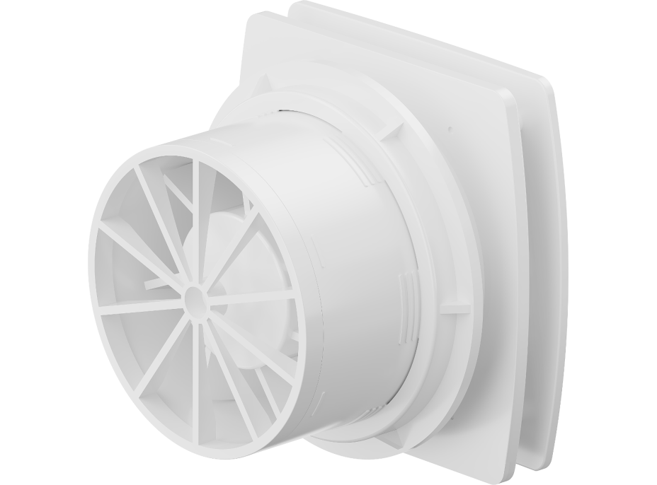 Kúpeľňový ventilátor MEXEN AXS 150 so spätnou klapkou - biely, W9601-150-00