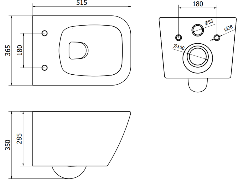 Závesné WC MEXEN MADOX RIMLESS + Duroplast sedátko slim - tmavo šedé matné, 30154061