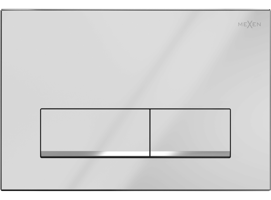 Ovládacie tlačidlo splachovadla - chrómové - dvojčinné - plastové - typ 12, 601201
