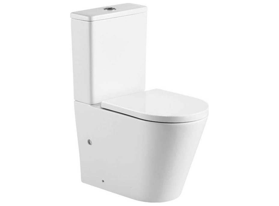 WC kombi Smart Flush RIMLESS - vario odpad - kapotované - 605x380x825 mm vr. sedátka