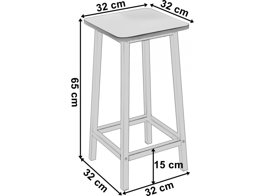 Barová stolička KENT Modern Oak - buk/čierna