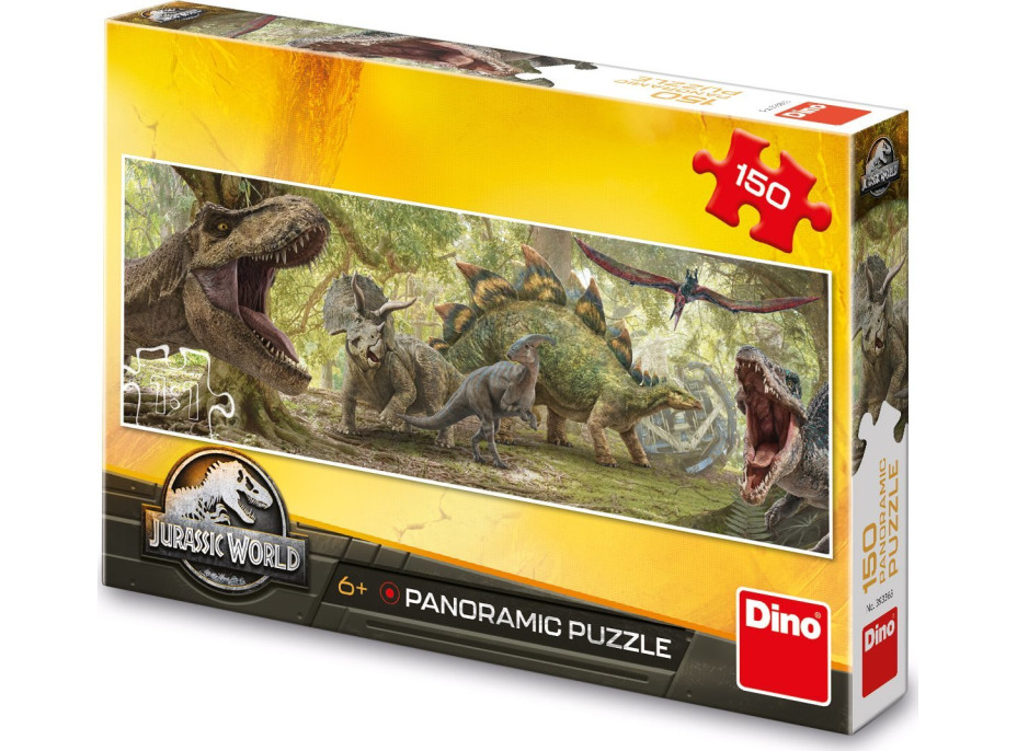 DINO Panoramatické puzzle Jurský svet 150 dielikov