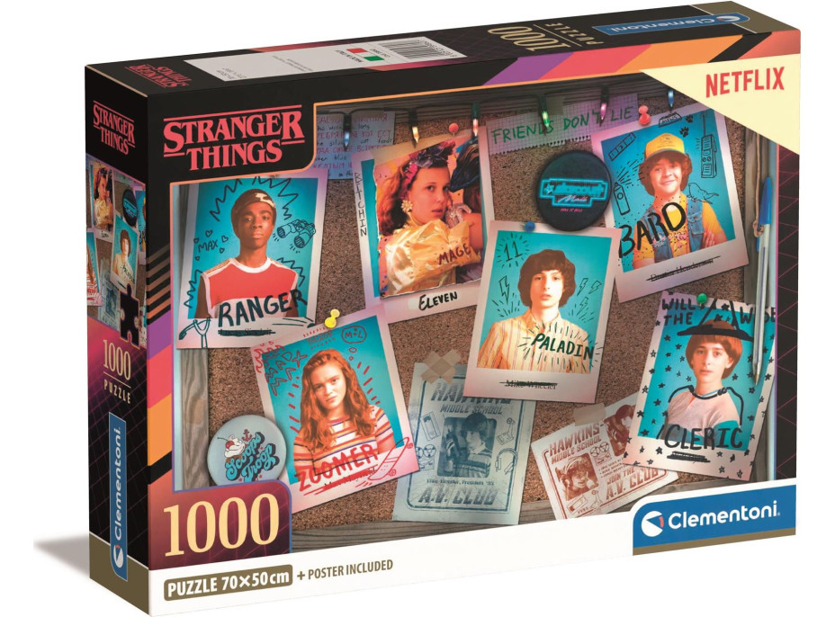 CLEMENTONI Puzzle Stranger Things: Postavy 1000 dielikov