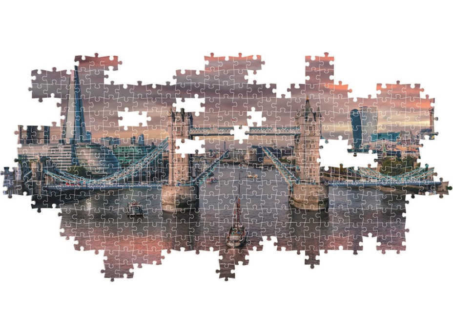 CLEMENTONI Panoramatické puzzle Cez rieku Temžu 1000 dielikov