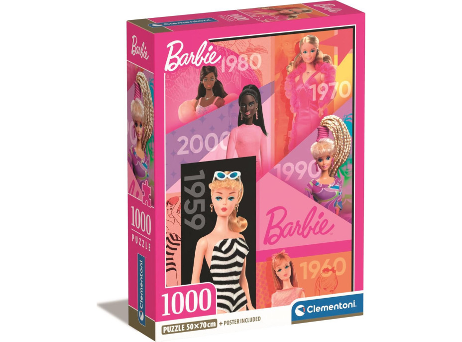 CLEMENTONI Puzzle 65 rokov Barbie 1000 dielikov