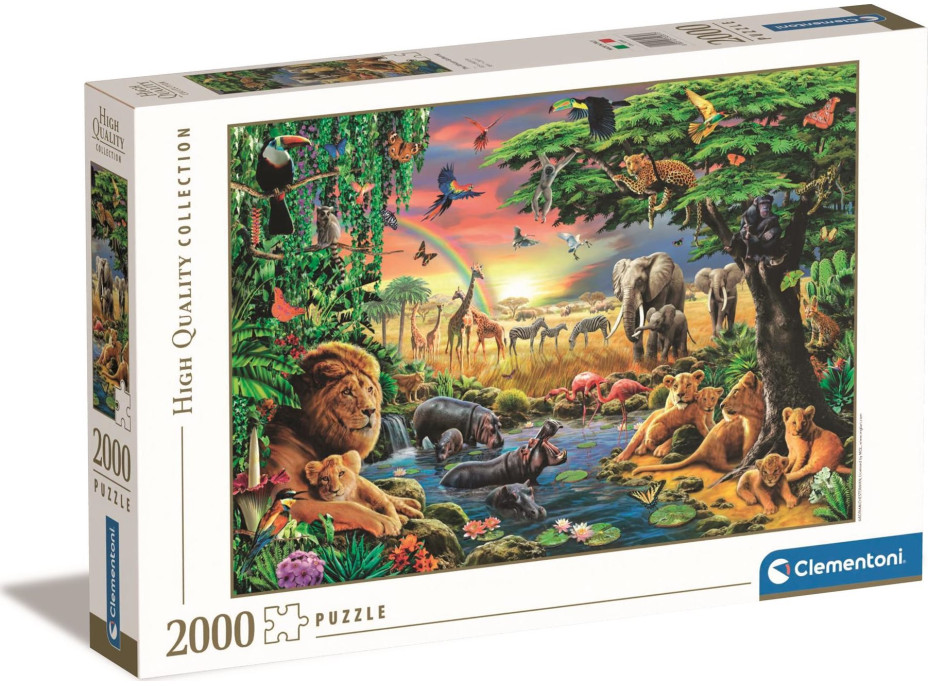 CLEMENTONI Puzzle Africké stretnutie 2000 dielikov