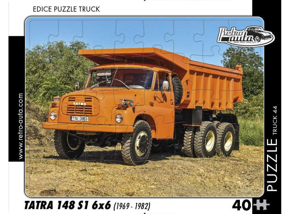 RETRO-AUTA Puzzle TRUCK č.44 Tatra 148 S1 6x6 (1969 - 1982) 40 dielikov