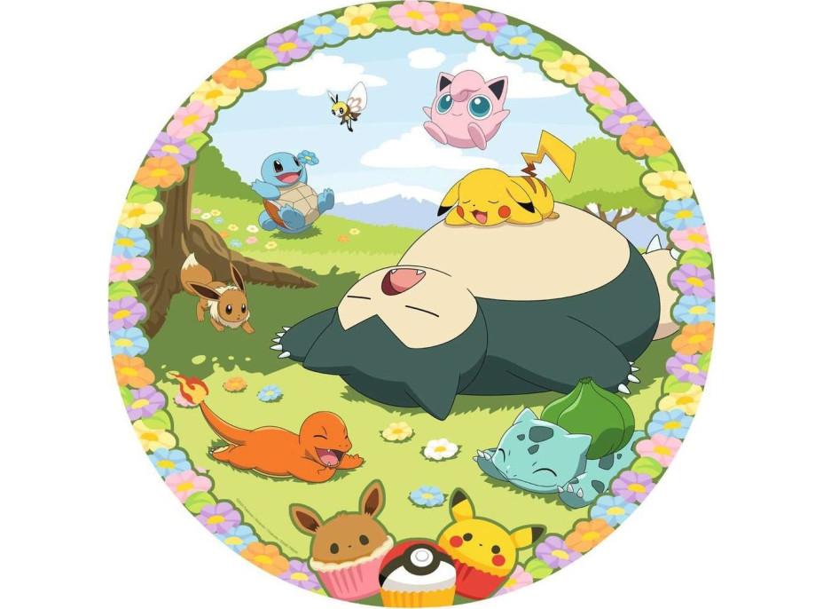 RAVENSBURGER Okrúhle puzzle Roztomilí Pokémoni 500 dielikov