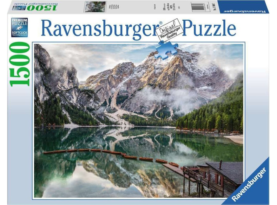 RAVENSBURGER Puzzle Lago di Braies, Taliansko 1500 dielikov