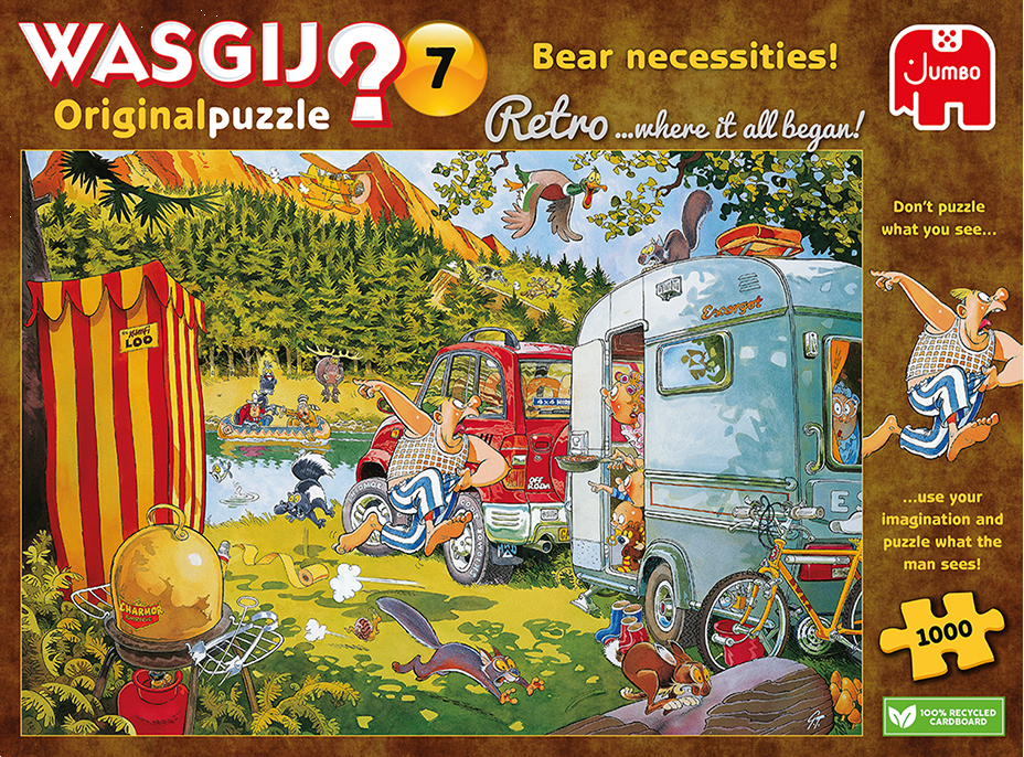 JUMBO Puzzle WASGIJ 7: Medvedí potreby! 1000 dielikov