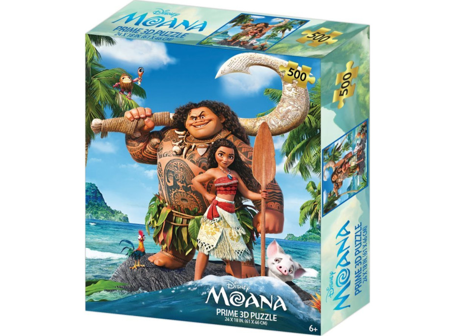 PRIME 3D Puzzle Odvážna Vaiana: Legenda o konci sveta 3D 500 dielikov