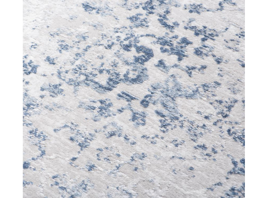 Kusový koberec SKY Frame - sivý/modrý