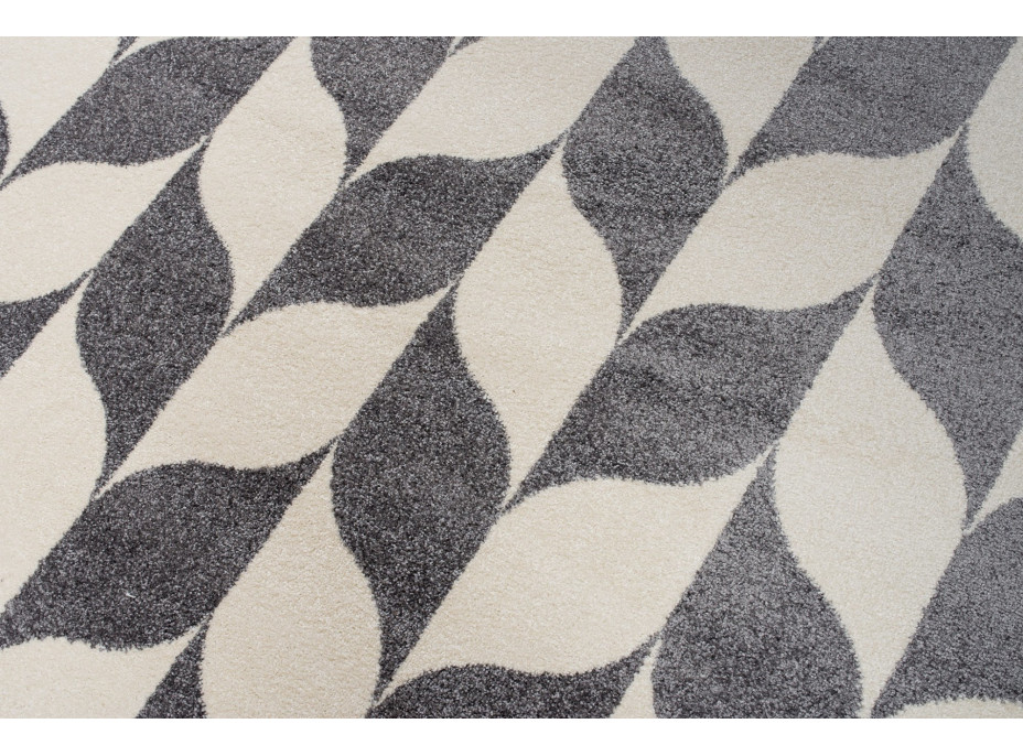 Kusový koberec MAROKO Leaves - šedý/krémový