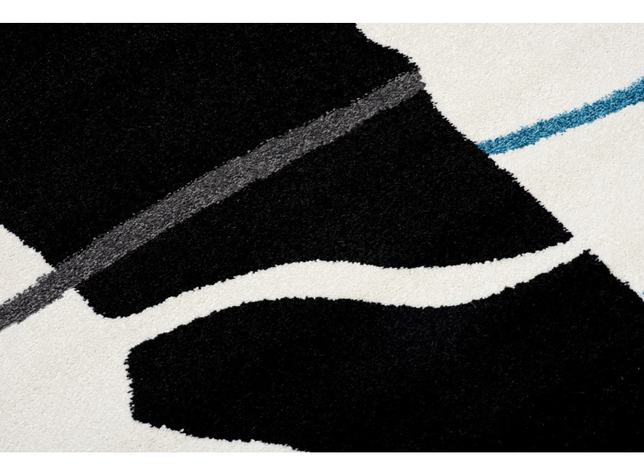 Kusový koberec JAVA Blot - tmavo šedý/modrý