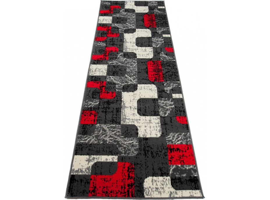 Behúň TAPIS Retro - sivý/červený