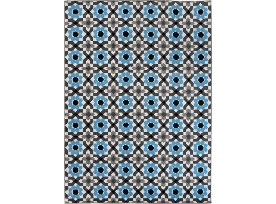 Kusový koberec MAYA Květy - modrý