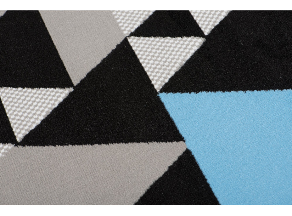 Kusový  koberec MAYA Triangles - modrý/šedý