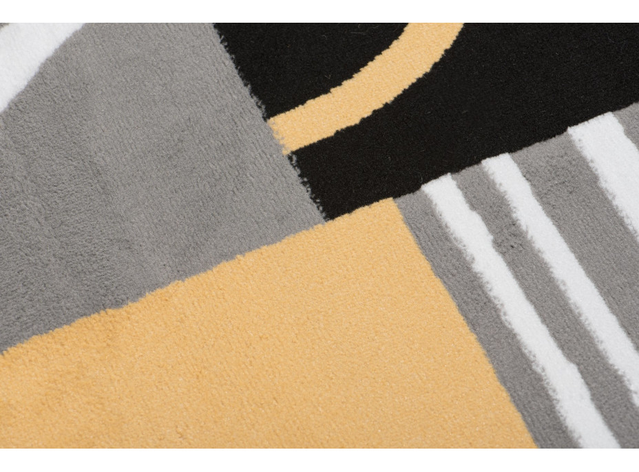 Kusový koberec MAYA Circles - žltý
