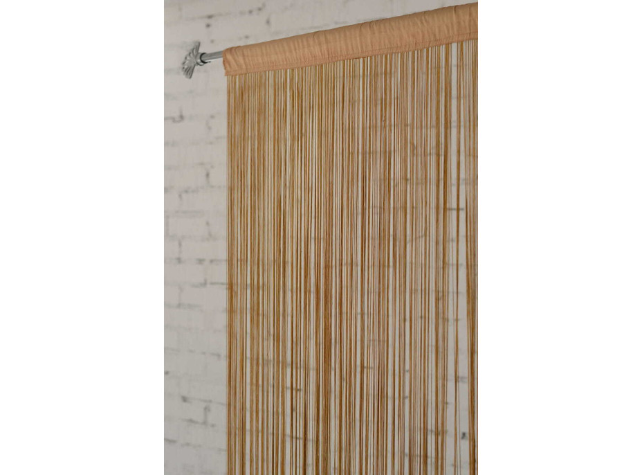 Šnúrkový záves SPAGHETTI 90x280 cm - béžový