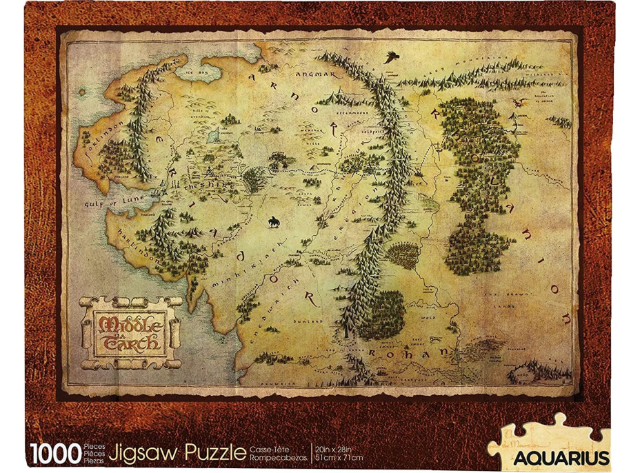 AQUARIUS Puzzle Hobit: Mapa Stredozeme 1000 dielikov