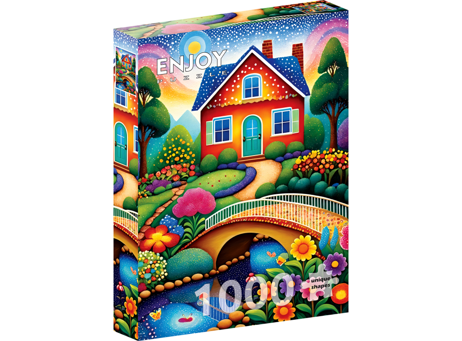 ENJOY Puzzle Farebný dom 1000 dielikov