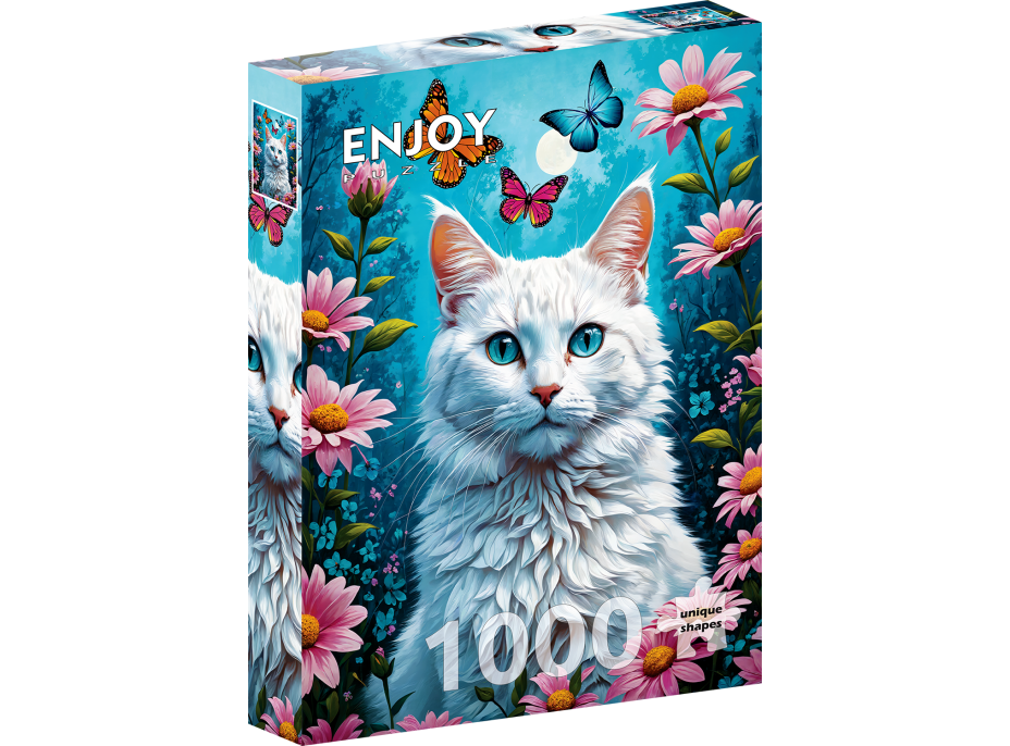 ENJOY Puzzle Biela mačka 1000 dielikov