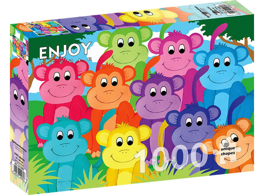 ENJOY Puzzle Dúhové opičky 1000 dielikov