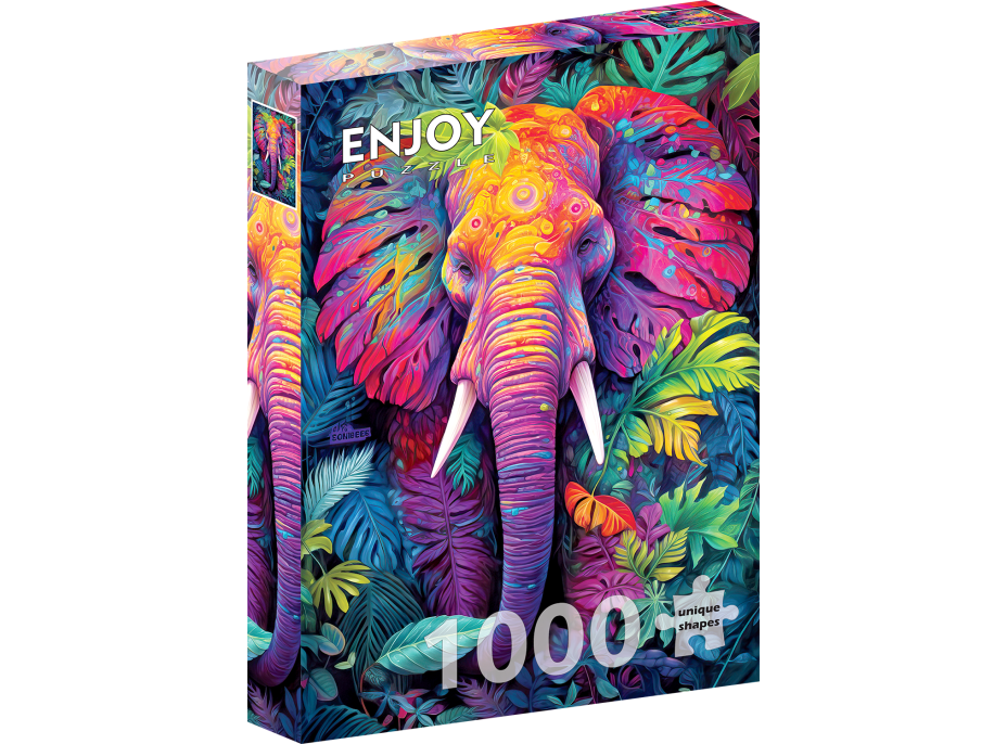 ENJOY Puzzle Maskovaný slon 1000 dielikov