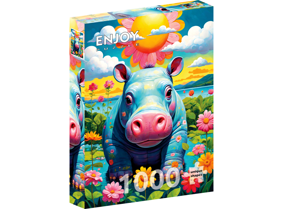 ENJOY Puzzle Slniečkový hrošík 1000 dielikov