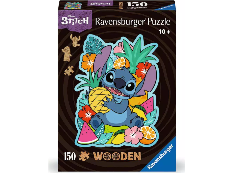 RAVENSBURGER Drevené obrysové puzzle Disney: Stitch 150 dielikov