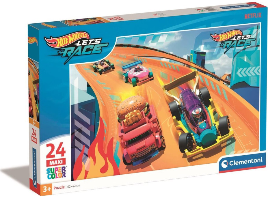 CLEMENTONI Puzzle Hot Wheels MAXI 24 dielikov