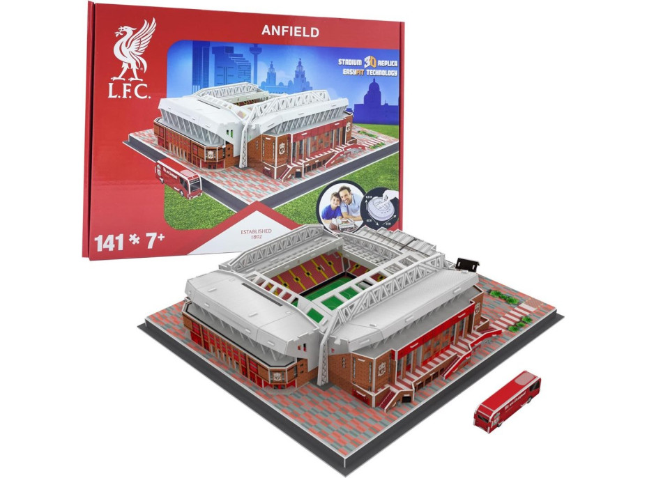 STADIUM 3D REPLICA 3D puzzle Štadión Anfield - FC Liverpool 141 dielikov