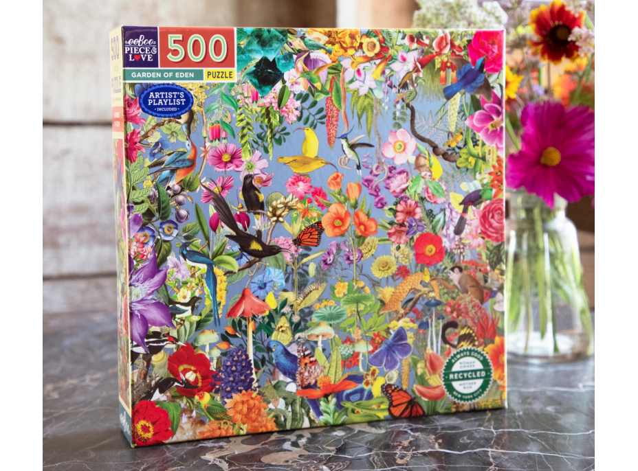 EEBOO Štvorcové puzzle Paradajková záhrada 500 dielikov