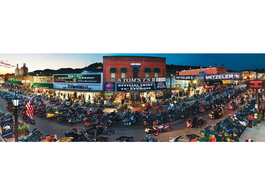 MASTERPIECES Panoramatické puzzle Sturgis, South Dakota 1000 dielikov