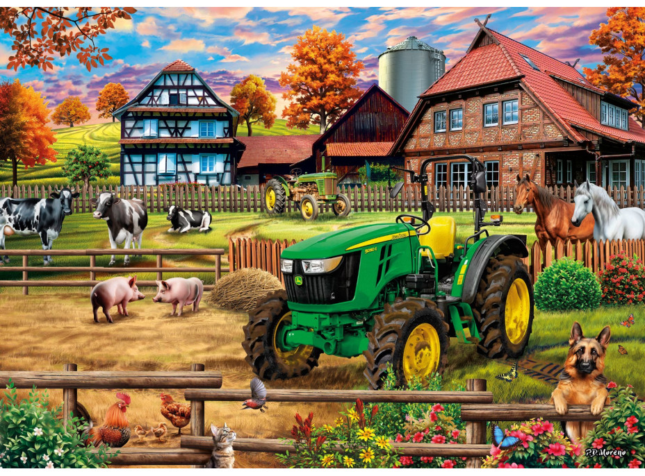 SCHMIDT Puzzle Farma s traktorom: John Deere 5050E 1000 dielikov