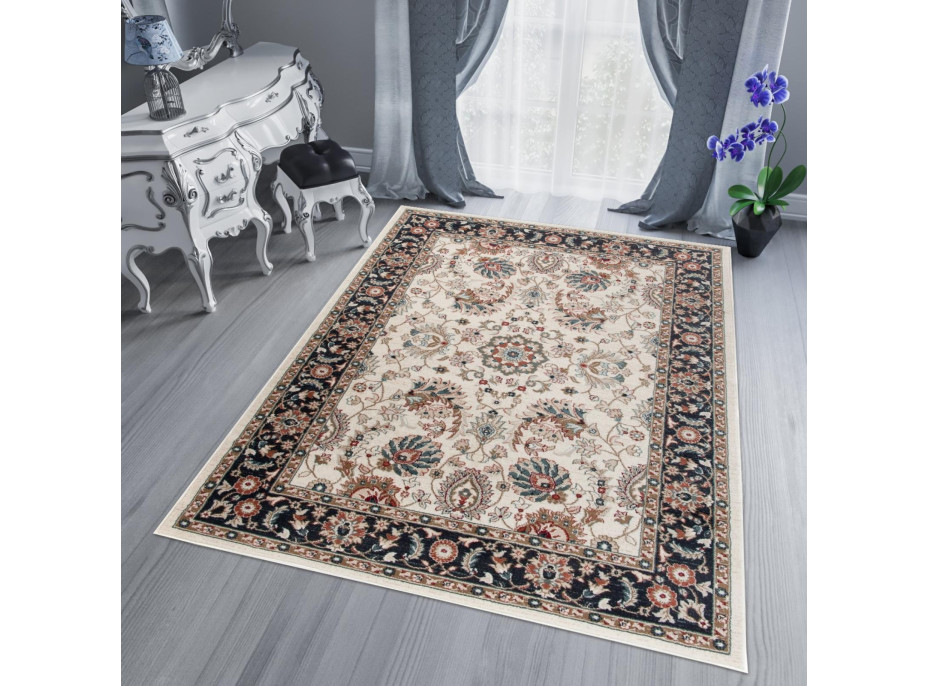 Kusový koberec DUBAI kilim - biely / sivý - 80x150 cm