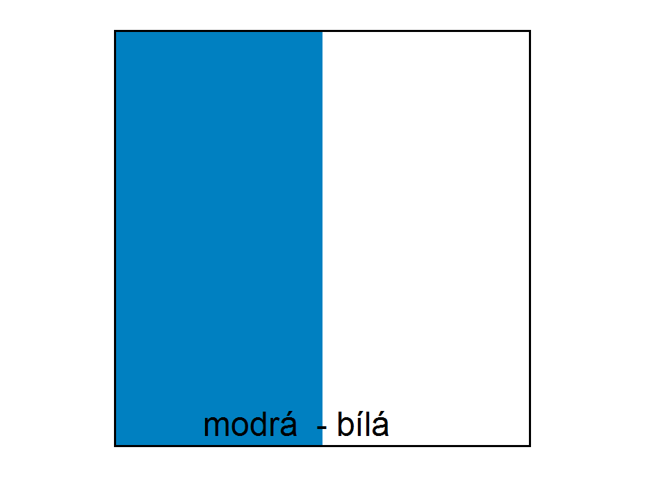 Farebné prevedenie - tmavo modrá / biela