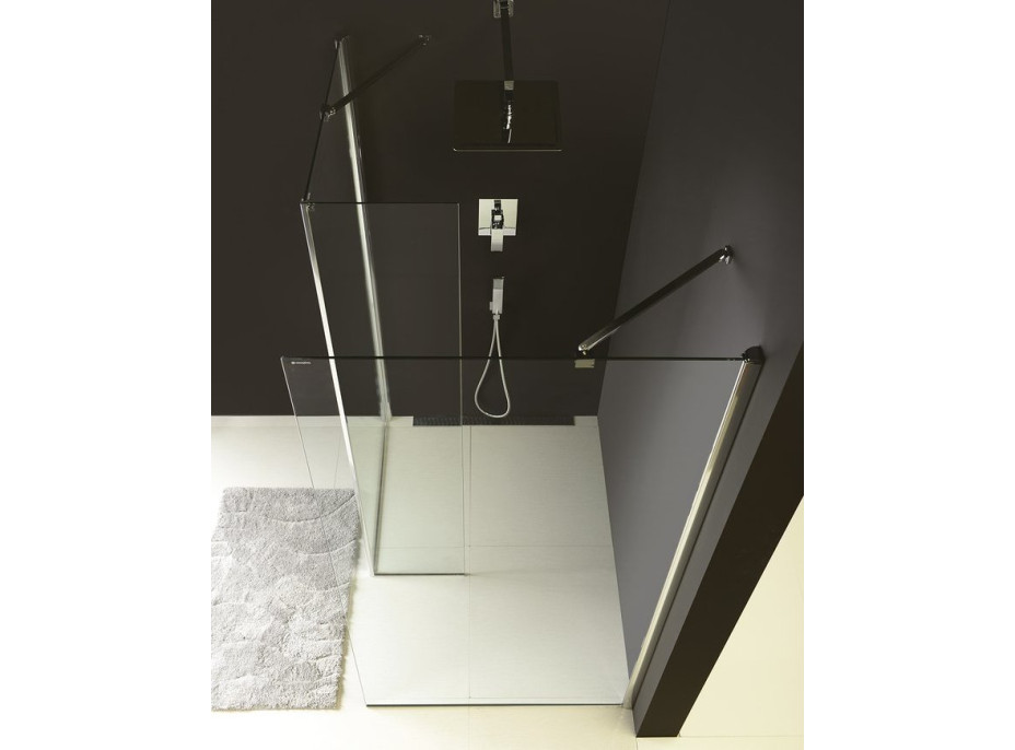 Polysan MODULAR SHOWER pevný panel na inštaláciu na stenu modulu MS2, 400 mm, ľavý MS2B-40L