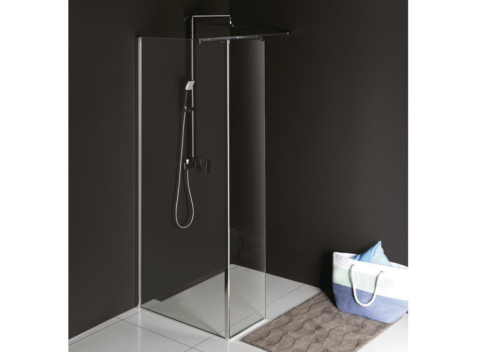 Polysan MODULAR SHOWER pevný panel na inštaláciu na stenu modulu MS2, 400 mm, ľavý MS2B-40L