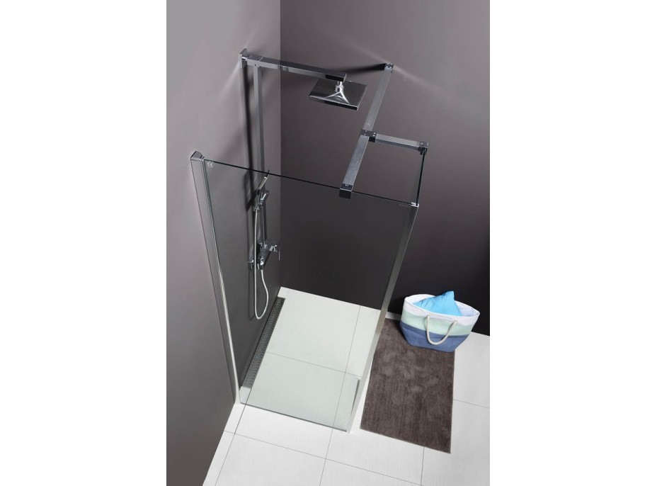 Polysan MODULAR SHOWER stena na inštaláciu na stenu, pre pripojenie pevného panelu, 900 mm MS2A-90