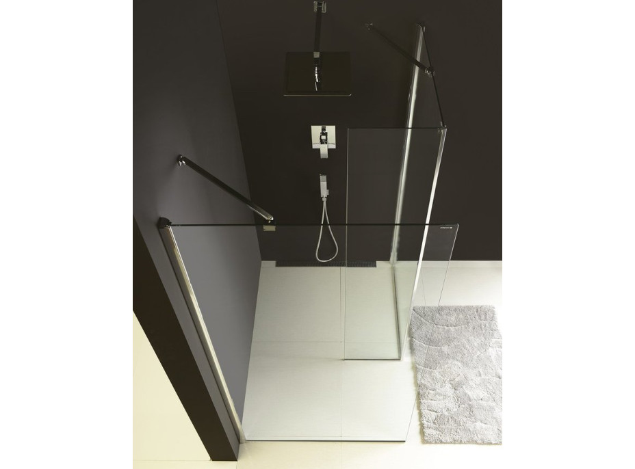 Polysan MODULAR SHOWER pevný panel na inštaláciu na stenu modulu MS2, 600 mm, pravý MS2B-60R