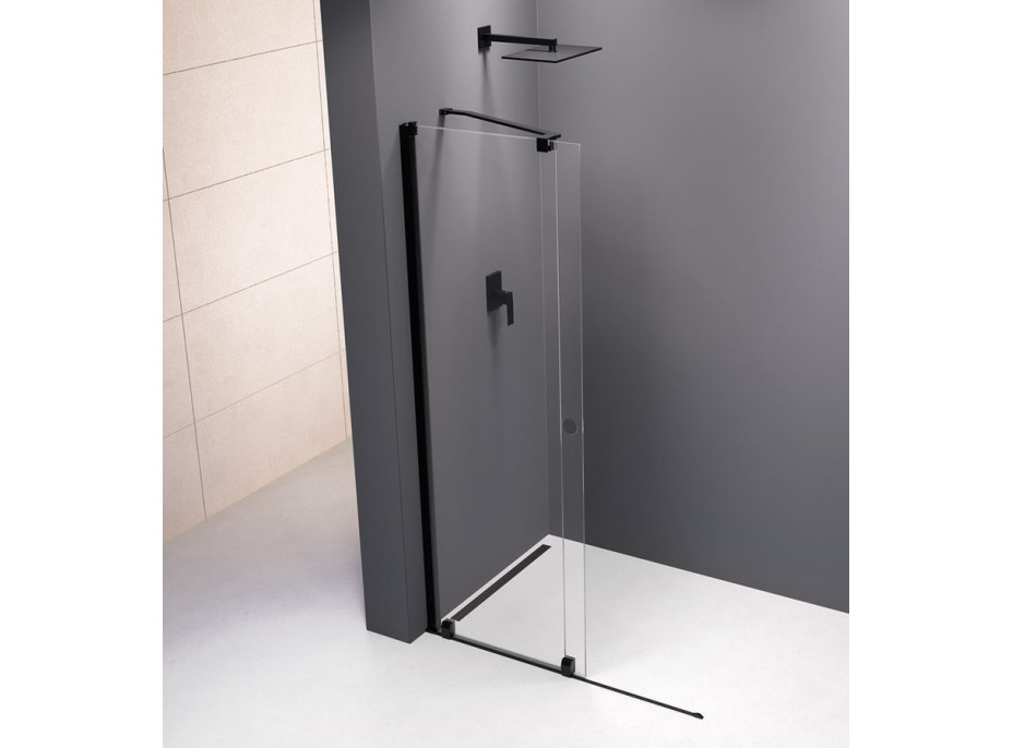 Polysan MODULAR SHOWER zástena s pojazdmi 1200 mm, čierna MS5-120B