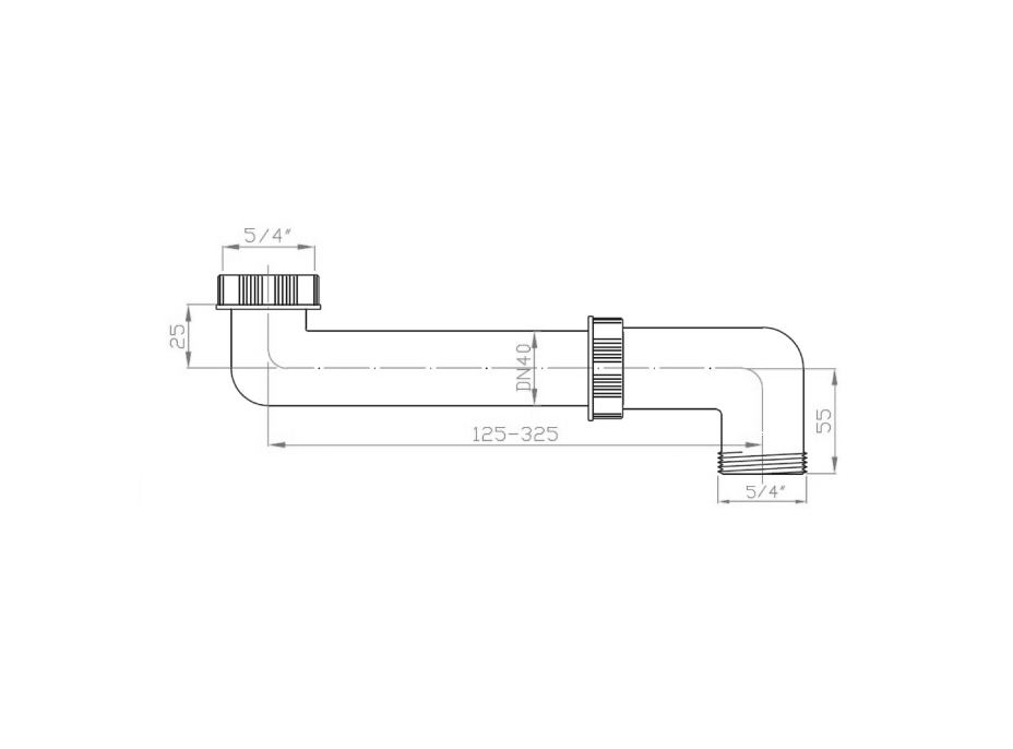 Bruckner Umývadlový odtok šetriaci miesto 5/4", biela 151.180.0