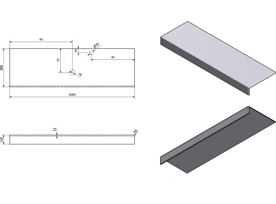 Sapho TAILOR rockstone doska 200x50 cm, prevedenie goliera F TR200F