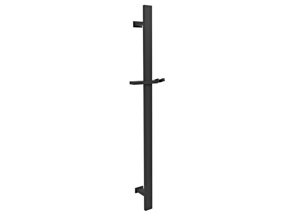 Sapho Sprchová tyč, posuvný držiak, hranatá, 700 mm, čierna mat SC415