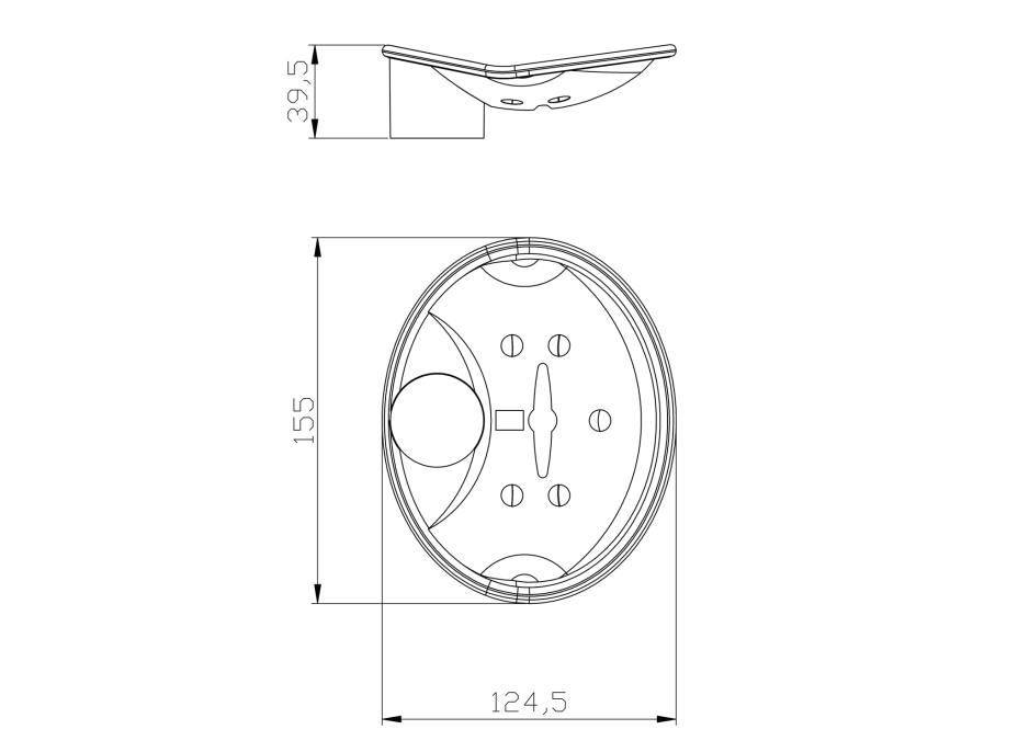 Sapho Mydlenka pre sprchovú tyč 25mm, plast SK080