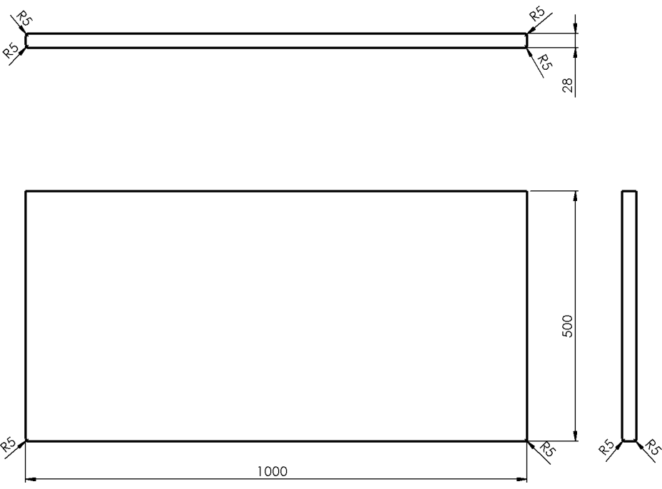 Sapho WOODY doska 1000x28x500mm, masív prírodný dub WD100-70