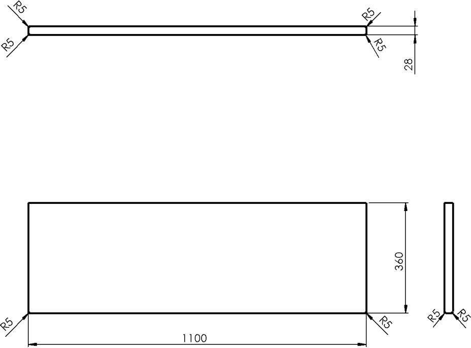 Sapho WOODY doska 1100x28x360mm, masív prírodný dub WD116-70