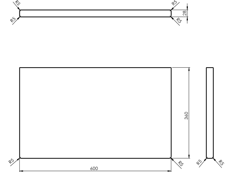 Sapho WOODY doska 600x28x360mm, masív prírodný dub WD066-70