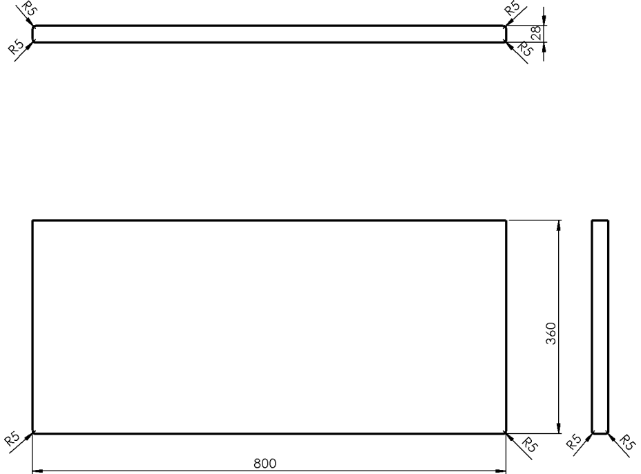 Sapho WOODY doska 800x28x360mm, masív prírodný dub WD086-70